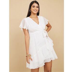 White Swiss Dot Dress